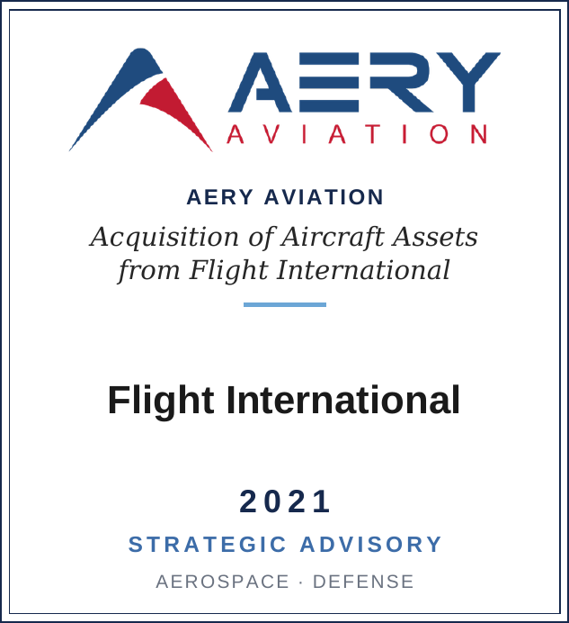 Aery Aviation acquisition of aircraft assets from Flight International, 2021