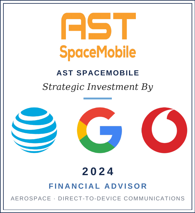 AST SpaceMobile strategic investment from AT&T, Google & Vodafone, 2024