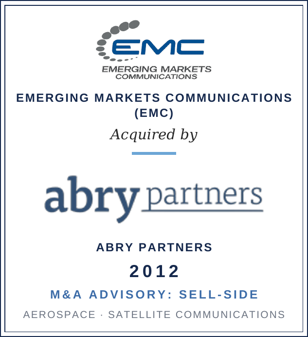 Emerging Markets Communications acquired by ABRY Partners, 2012
