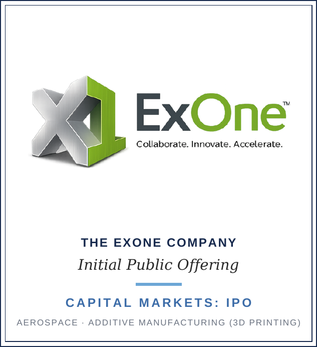 The ExOne Company initial public offering