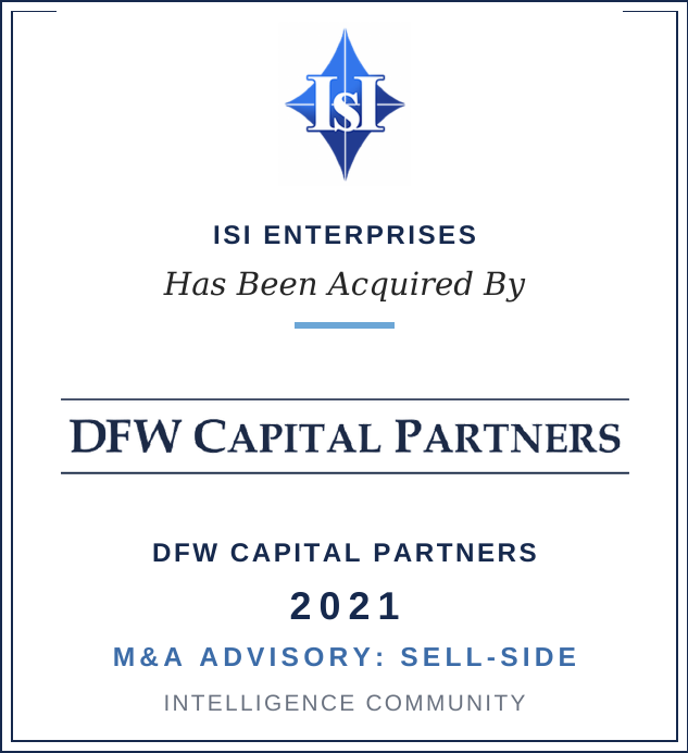 ISI Enterprises investment by DFW Capital Partners, 2021