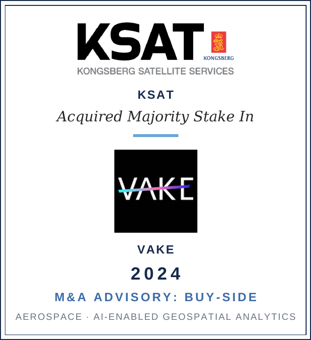 KSAT majority stake in VAKE, 2024