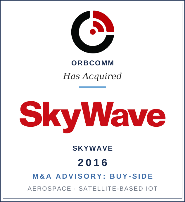 ORBCOMM acquisition of SkyWave, 2016