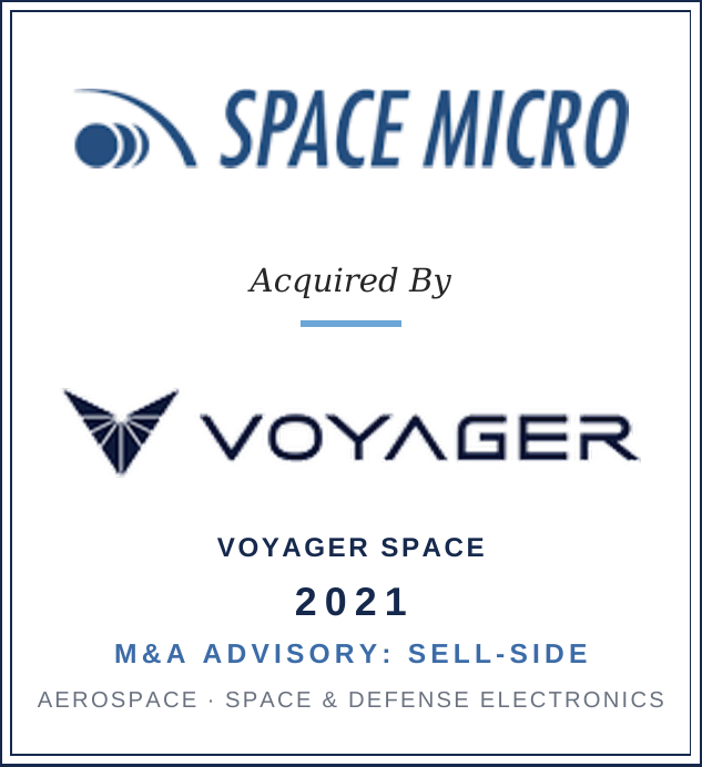 Space Micro acquired by Voyager Space, 2021