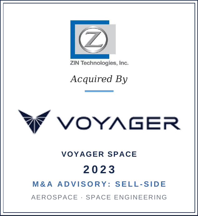 ZIN Technologies acquired by Voyager Space, 2023